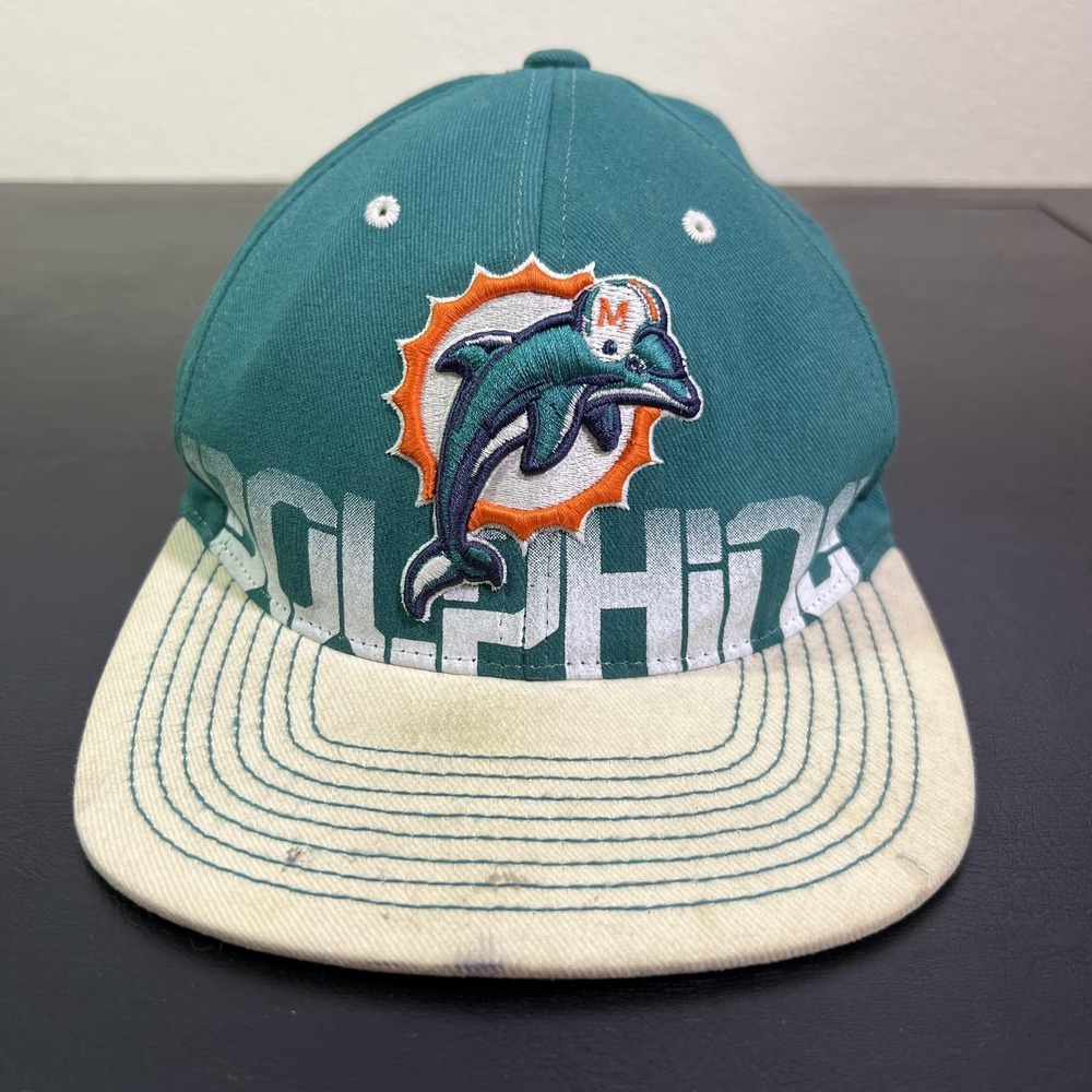 Miami Dolphins Hat Cap Fitted Mens L/XL Green NFL Football Reebok Flexfit